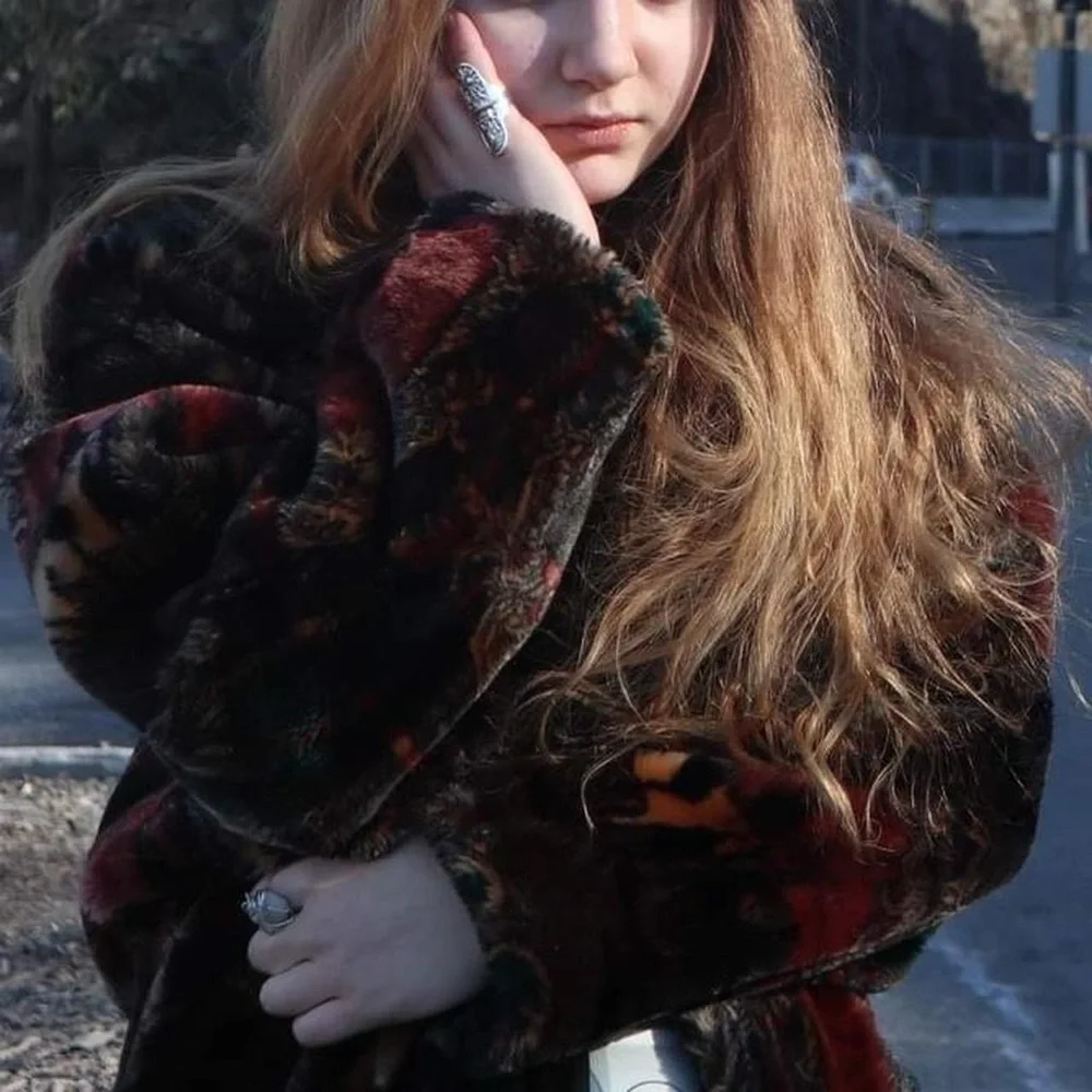 Multicolor Patterned Coat - Picture 4 of 4